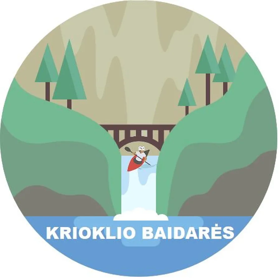 Krioklio baidarės logotipas